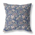Palacedesigns 16 in. Roses Indoor & Outdoor Throw Pillow Blue & Yellow PA3101403